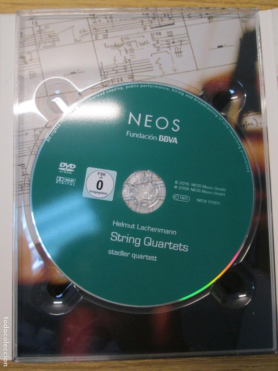 V&iacute;deos y DVD musicales: HELMUT LACHENMANN. STRING QUARTETS. NEOS. FUNDACION BBVA. 2016. - Foto 4