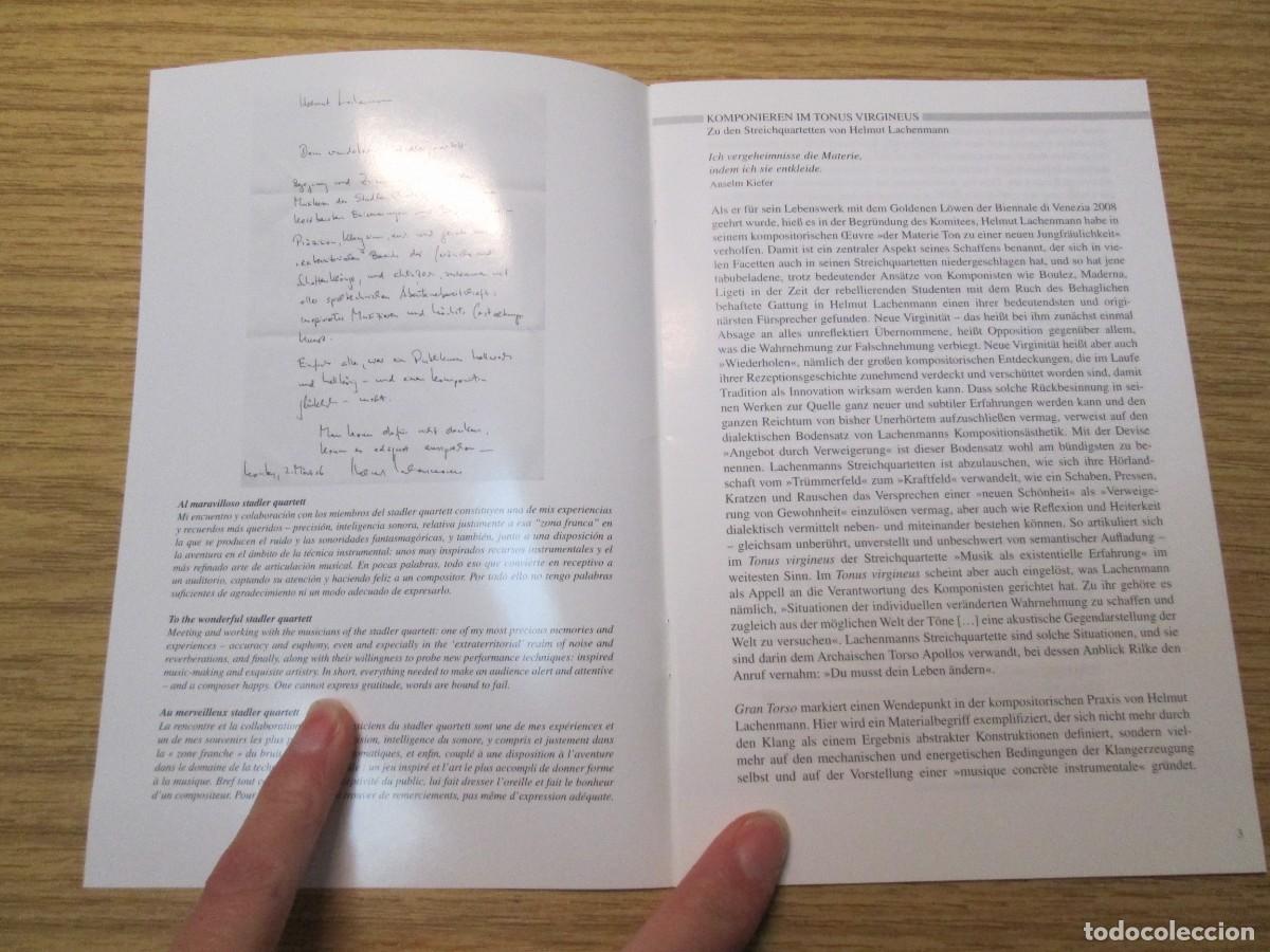 V&iacute;deos y DVD musicales: HELMUT LACHENMANN. STRING QUARTETS. NEOS. FUNDACION BBVA. 2016. - Foto 8