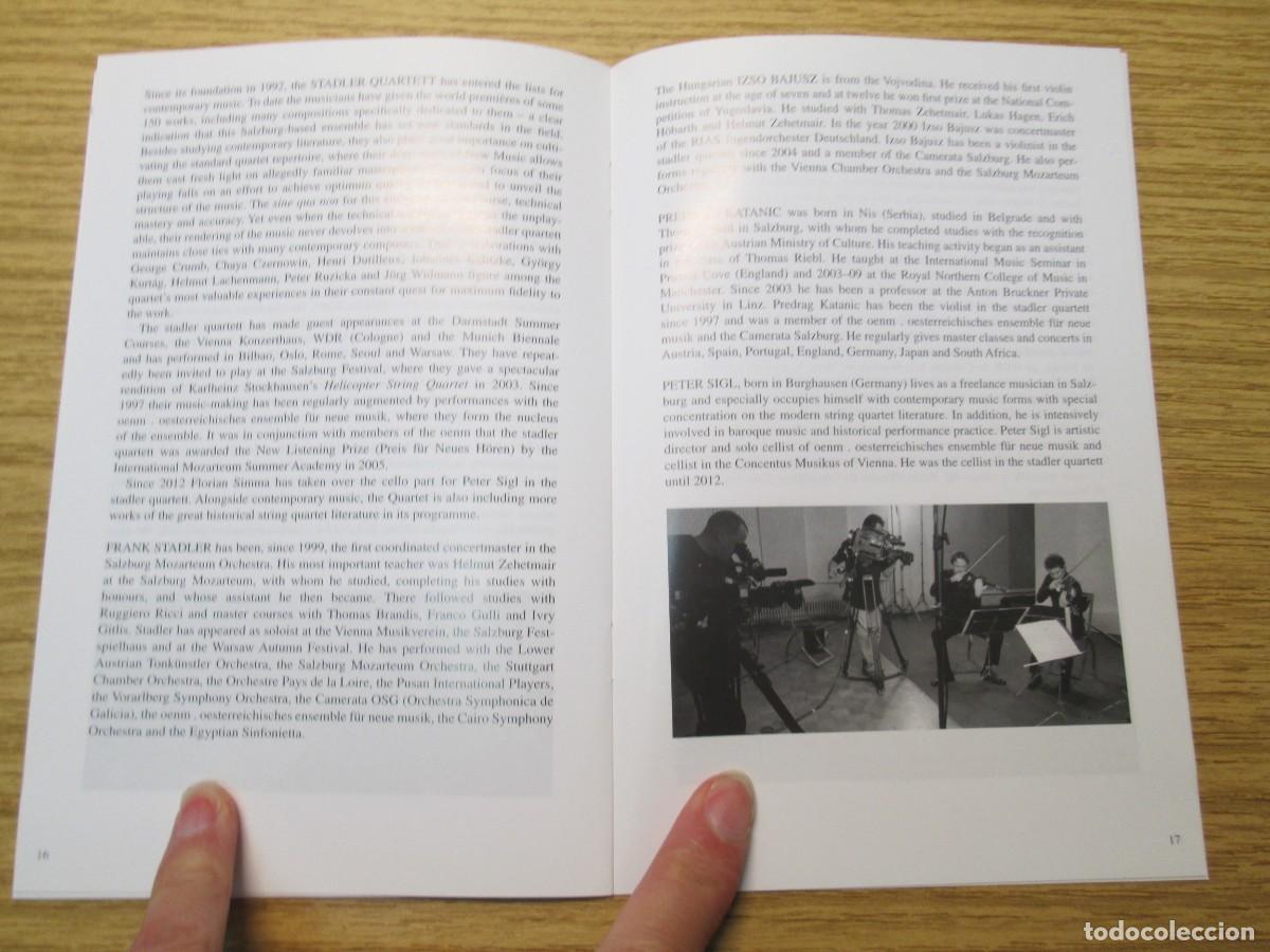 V&iacute;deos y DVD musicales: HELMUT LACHENMANN. STRING QUARTETS. NEOS. FUNDACION BBVA. 2016. - Foto 10