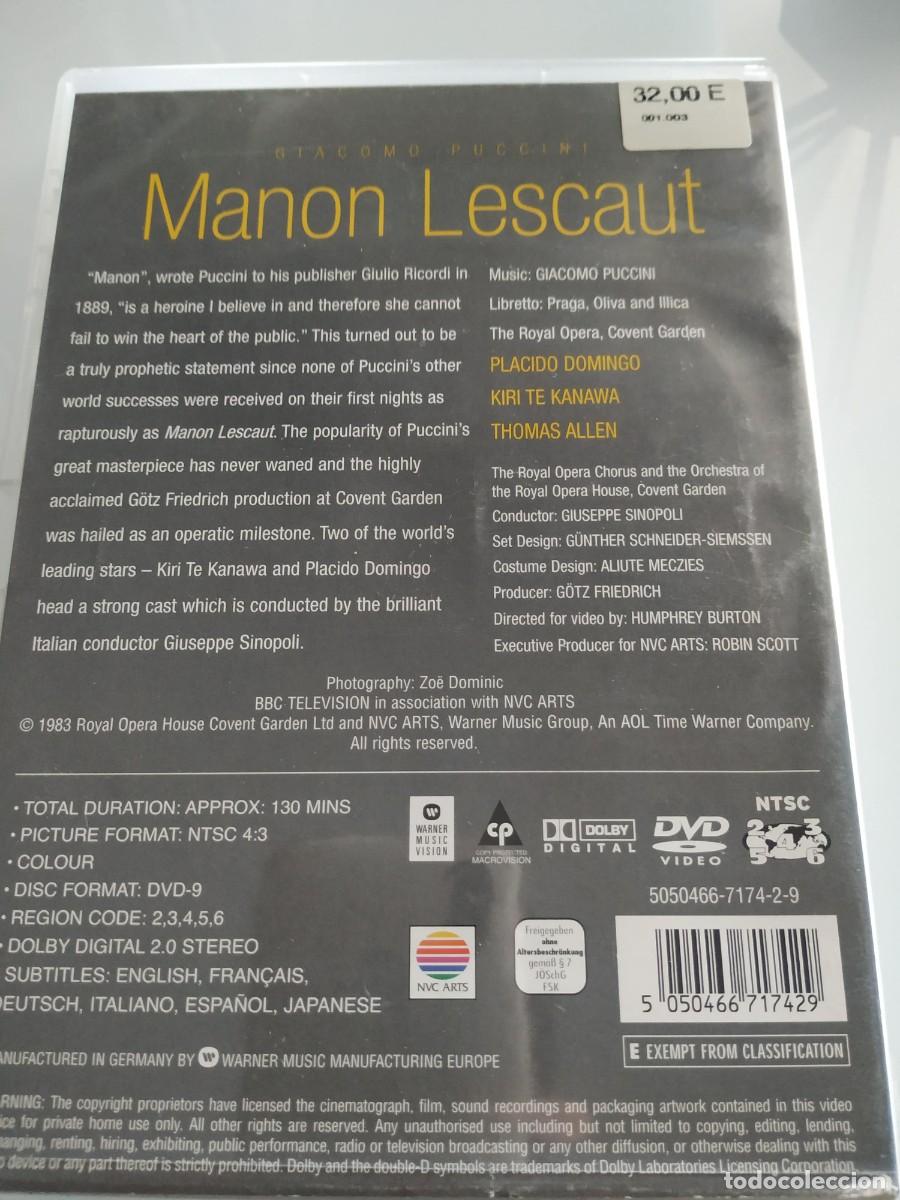 V&iacute;deos y DVD musicales: Puccini, Manon Lescaut - Foto 2