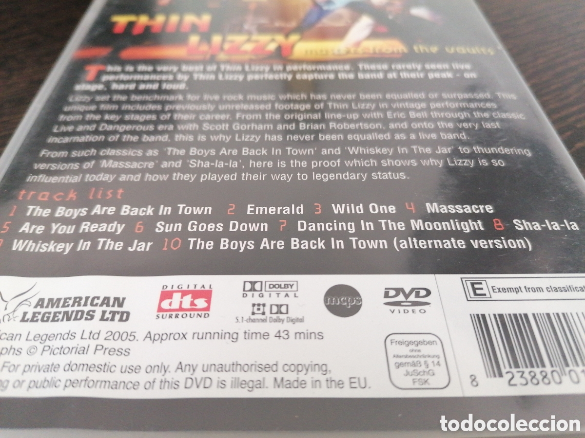 V&iacute;deos y DVD musicales: Thin Lizzy - Masters from the vault DVD - Foto 3