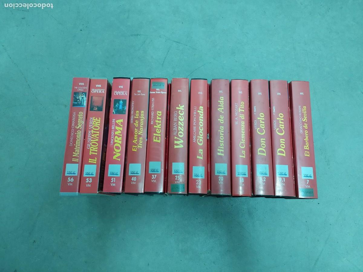V&iacute;deos y DVD musicales: LOTE DE 11 &Oacute;PERAS - VISUAL EDICIONES - VHS - Foto 2