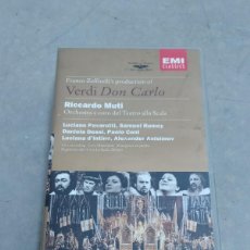 Vídeos y DVD Musicales: DON CARLO - GIUSEPPE VERDI - EMI CLASSICS - VHS. Lote 397184089