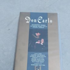 Vídeos y DVD Musicales: DON CARLO - GIUSEPPE VERDI - THE ROYAL OPERA HOUSE COVENT GARDEN - VHS. Lote 397187529