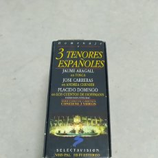 Vídeos y DVD Musicales: HOMENAJE A TRES TENORES ESPAÑOLES - JAUME ARAGALL, JOSE CARRERAS Y PLÁCIDO DOMINGO - VHS. Lote 397456214