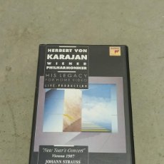 Vídeos y DVD Musicales: NEW YEAR´S CONCERT 1987 - JOHANN & JOSEF STRAUSS - H.V. KARAJAN - VHS. Lote 397486869