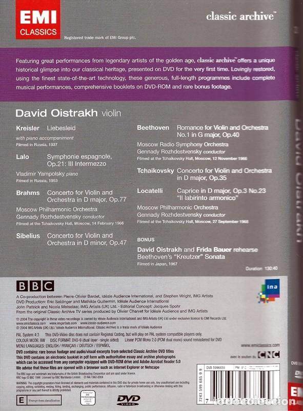V&iacute;deos y DVD musicales: DAVID OISTRAKH - Foto 2