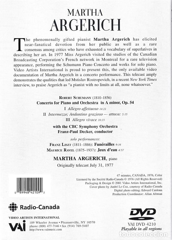 V&iacute;deos y DVD musicales: MARTHA ARGERICH - Foto 2