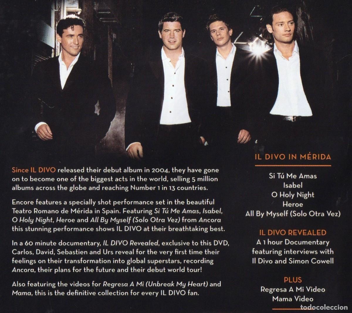 V&iacute;deos y DVD musicales: �R4512 - [DVD]. IL DIVO. ENCORE. - Foto 3