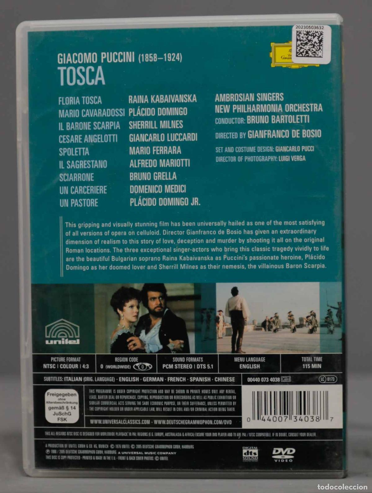 V&iacute;deos y DVD musicales: DVD. Tosca - Puccini [1976] - Foto 2