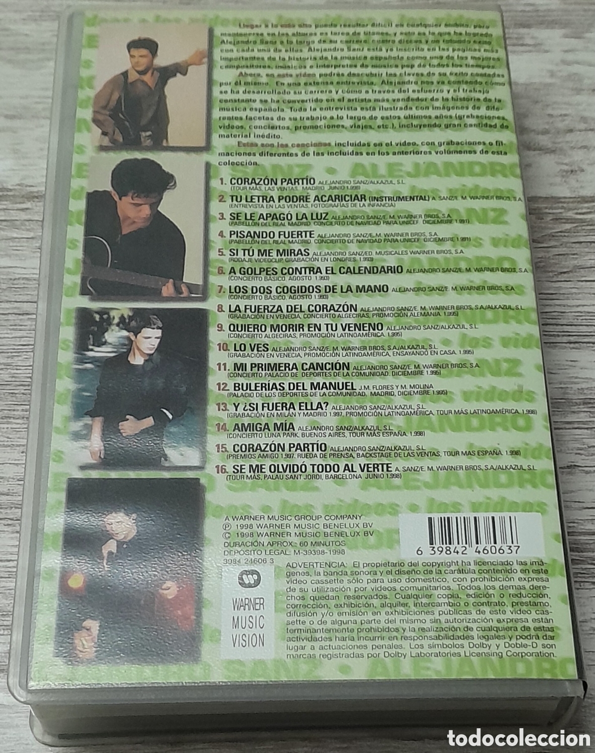 V&iacute;deos y DVD musicales: ALEJANDRO SANZ - VHS - Foto 3