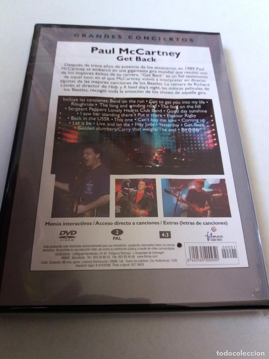 V&iacute;deos y DVD musicales: PAUL McCARTNEY &rdquo;GET BACK&rdquo; DVD COMO NUEVO - Foto 2