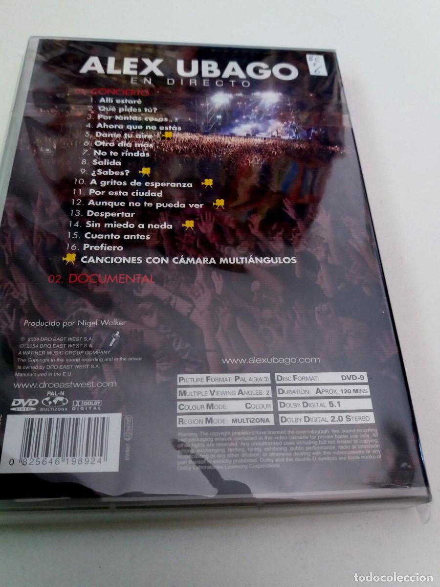 V&iacute;deos y DVD musicales: ALEX UBAGO &rdquo;EN DIRECTO&rdquo; DVD - Foto 2