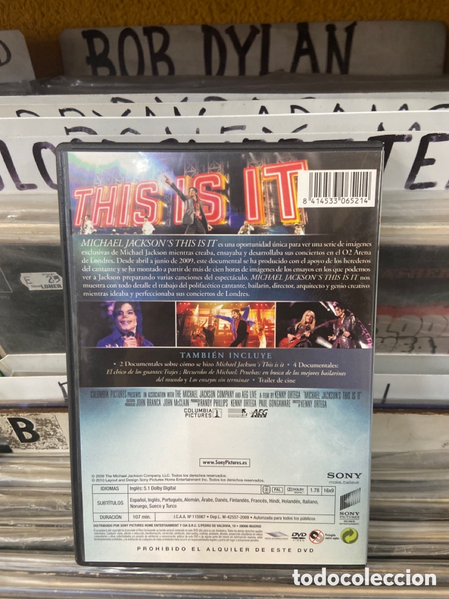 V&iacute;deos y DVD musicales: Michael Jackson, This Is It - Foto 2