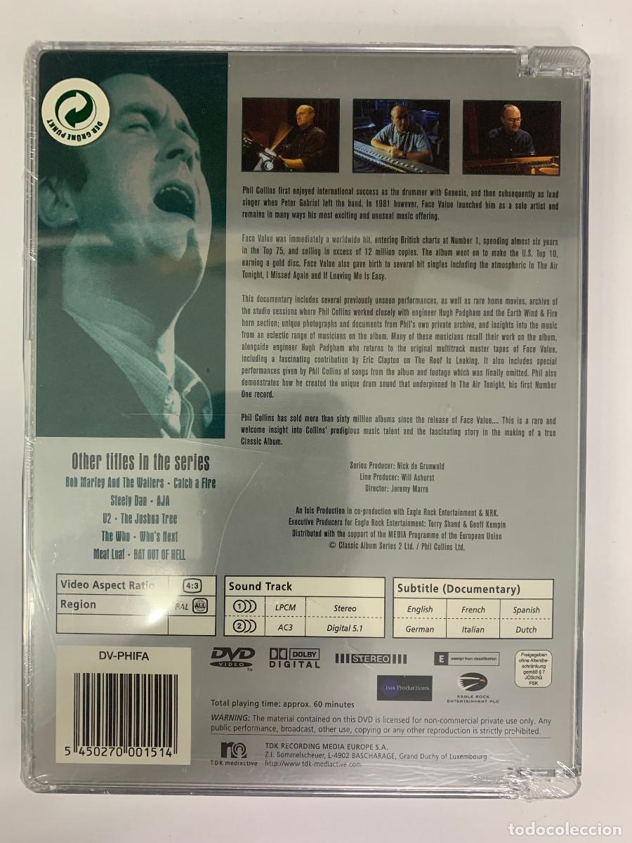 V&iacute;deos y DVD musicales: PHIL COLLINS - FACE VALUE - DVD - Foto 2