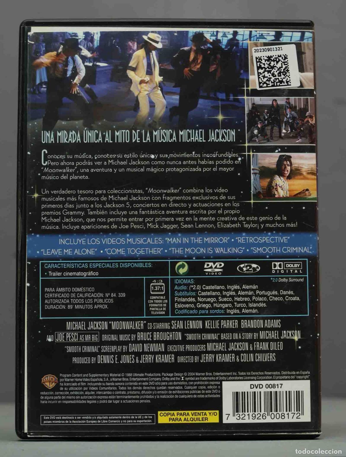 V&iacute;deos y DVD musicales: DVD. Michael Jackson MoonWalker Warner 2004 - Foto 2