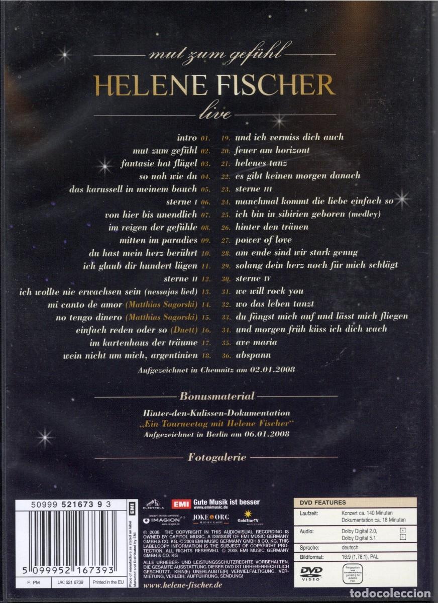 tc70/ dvd mut zum gefühl. live helene fischer - Compra venta en  todocoleccion