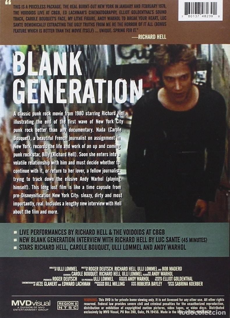 V&iacute;deos y DVD musicales: Richard Hell & The Voidoids - Blank Generation - DVD - 2010 - MVD Visual - Foto 2