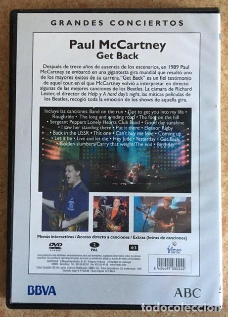 V&iacute;deos y DVD musicales: PAUL MCCARTNEY - GET BACK - Foto 2