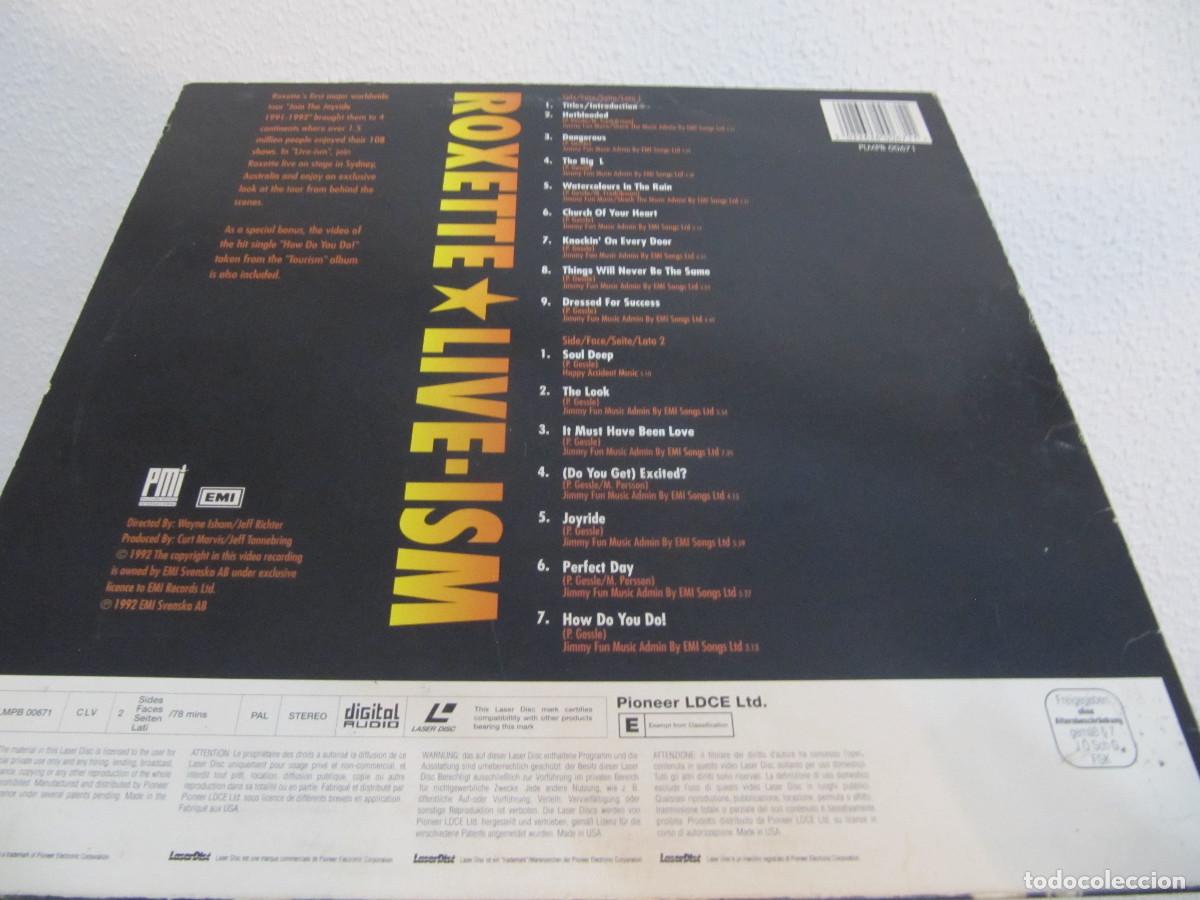 V&iacute;deos y DVD musicales: Roxette &lrm;&ndash; Live-Ism LASERDISC DIGITAL AUDIO - Foto 3