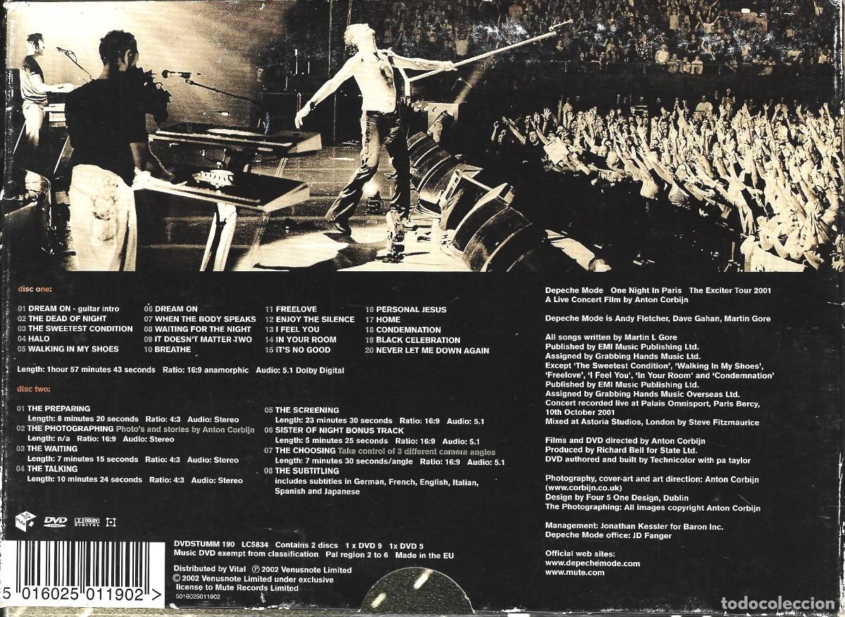 V&iacute;deos y DVD musicales: DEPECHE MODE &uml;ONE NIGHT IN PAR&Iacute;S&uml; - Foto 2