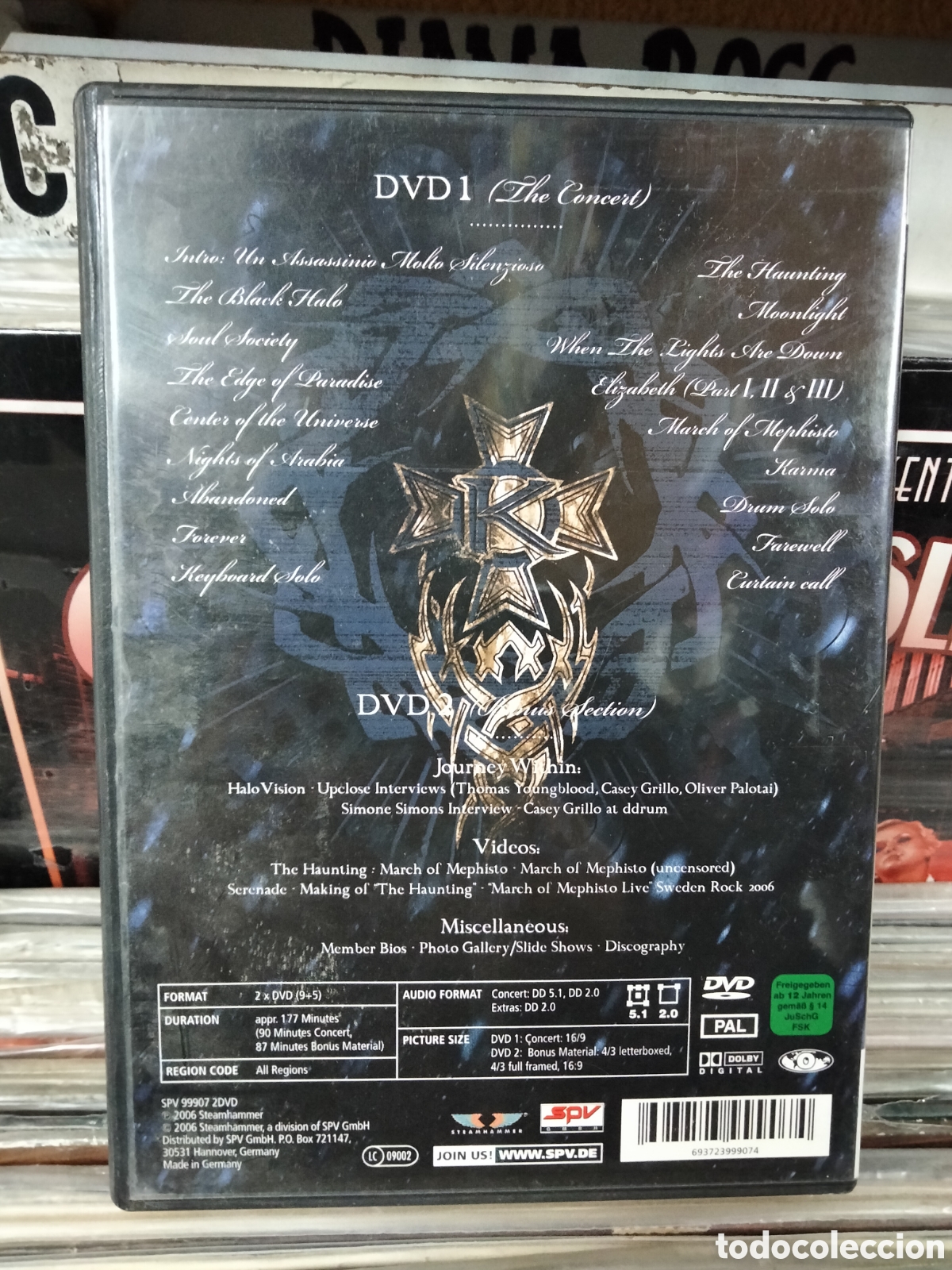 V&iacute;deos y DVD musicales: Kamelot one cold winters night 2 dvds - Foto 2