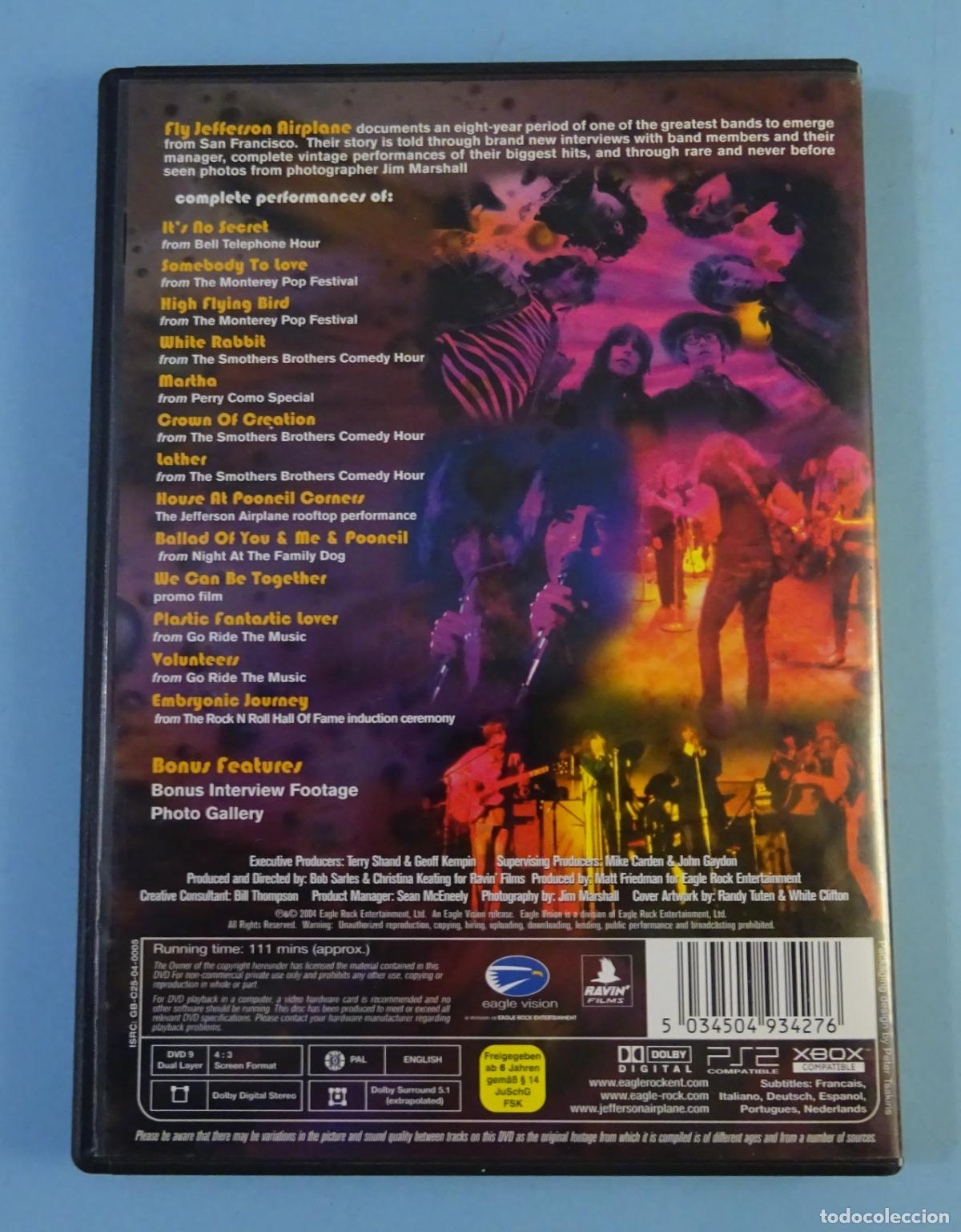 V&iacute;deos y DVD musicales: JEFFERSON AIRPLANE. FLY. DVD EAGLE VISION - Foto 2