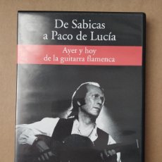 Vídeos y DVD Musicales: DVD DE SABICAS A PACO DE LUCIA, AYER Y HOY DE LA GUITARRA FLAMENCA