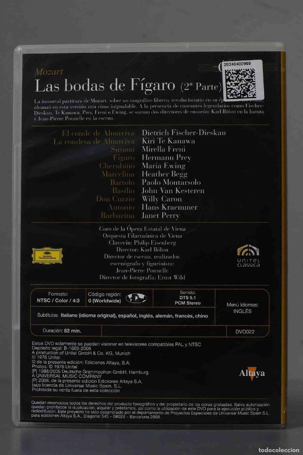 V&iacute;deos y DVD musicales: DVD. LAS BODAS DE FIGARO. 2 PARTE. BOHM - Foto 2