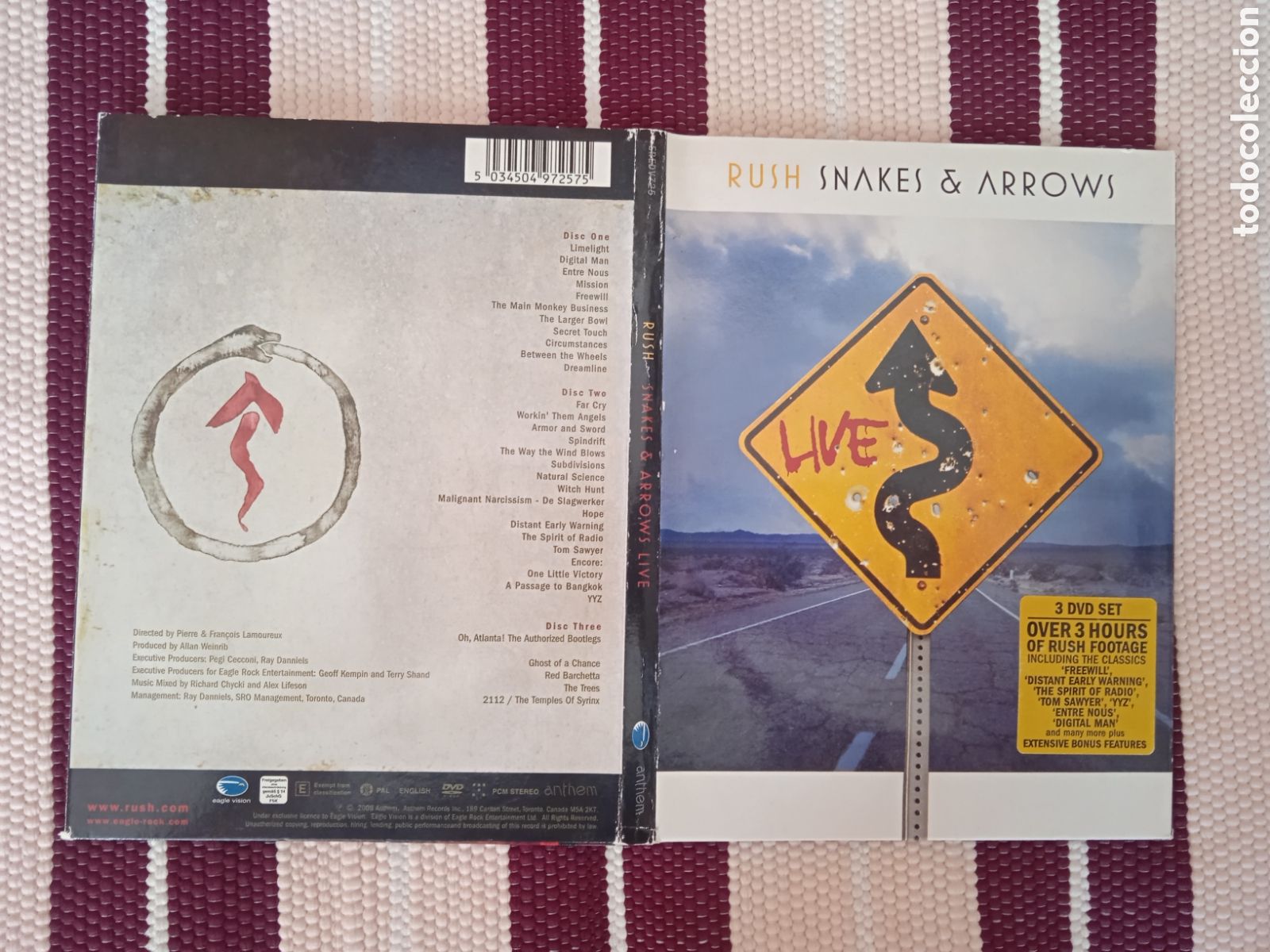 V&iacute;deos y DVD musicales: RUSH * SNAKES & ARROWS - Foto 1