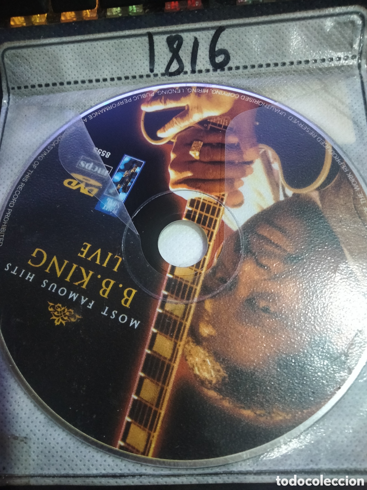 V&iacute;deos y DVD Musicales: Dvd b.b King live -1816 (disco solo)
