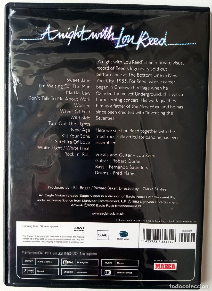 V&iacute;deos y DVD musicales: Lou Reed - A night with - Foto 2