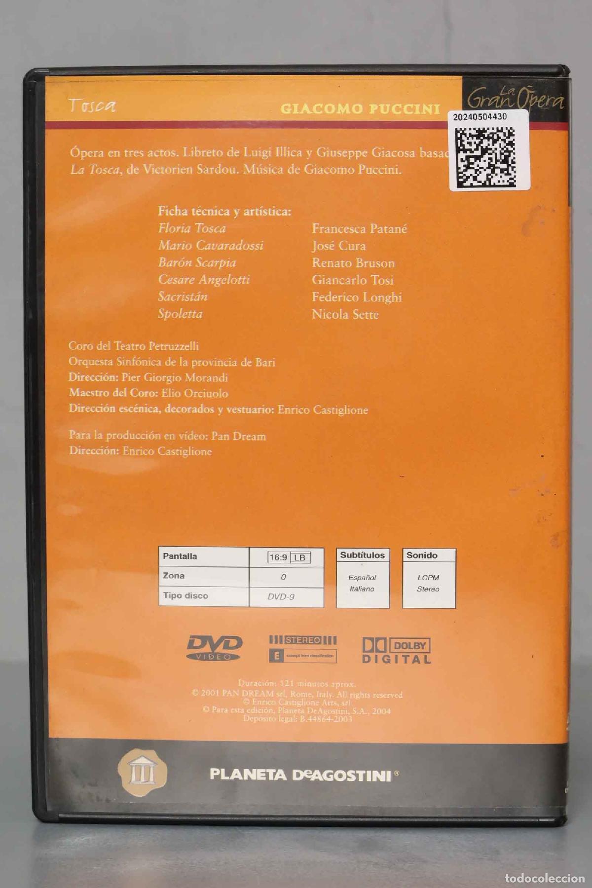 V&iacute;deos y DVD musicales: DVD. TOSCA. PUCCINI. MORANDI - Foto 2