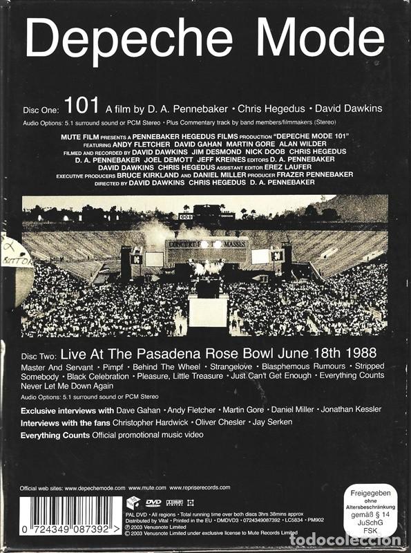 V&iacute;deos y DVD musicales: DESPECHE MODE 101 (EDICI&Oacute;N DIGIPACK) - Foto 2