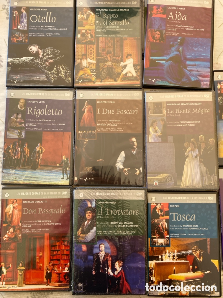 Musikvideos und DVDs: Lote 11 &oacute;peras algunas precintadas. Colecci&oacute;n l&rdquo;Colecci&oacute;n las mejores &oacute;peras de la historia.&rdquo;