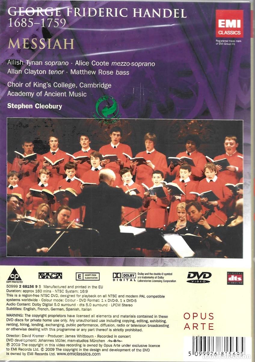 V&iacute;deos y DVD musicales: HANDEL MESSIAH (PRECINTADO) - Foto 2