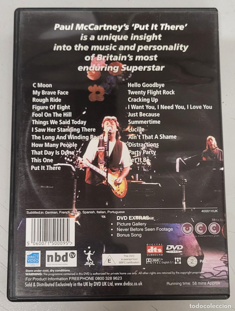 V&iacute;deos y DVD musicales: PAUL MCCARTNEY : PUT IT THERE / DVD - Foto 2