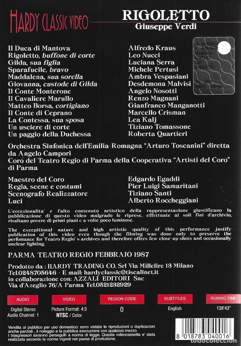 V&iacute;deos y DVD musicales: RIGOLETTO GIUSEPPE VERDI - Foto 2