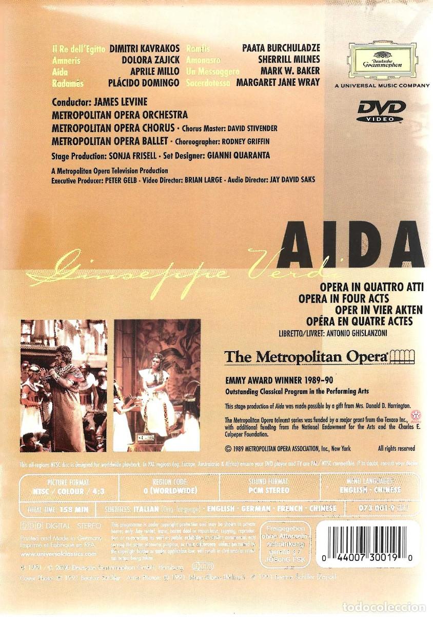 V&iacute;deos y DVD musicales: GIUSEPPE VERDI AIDA (&Oacute;PERA) - Foto 2