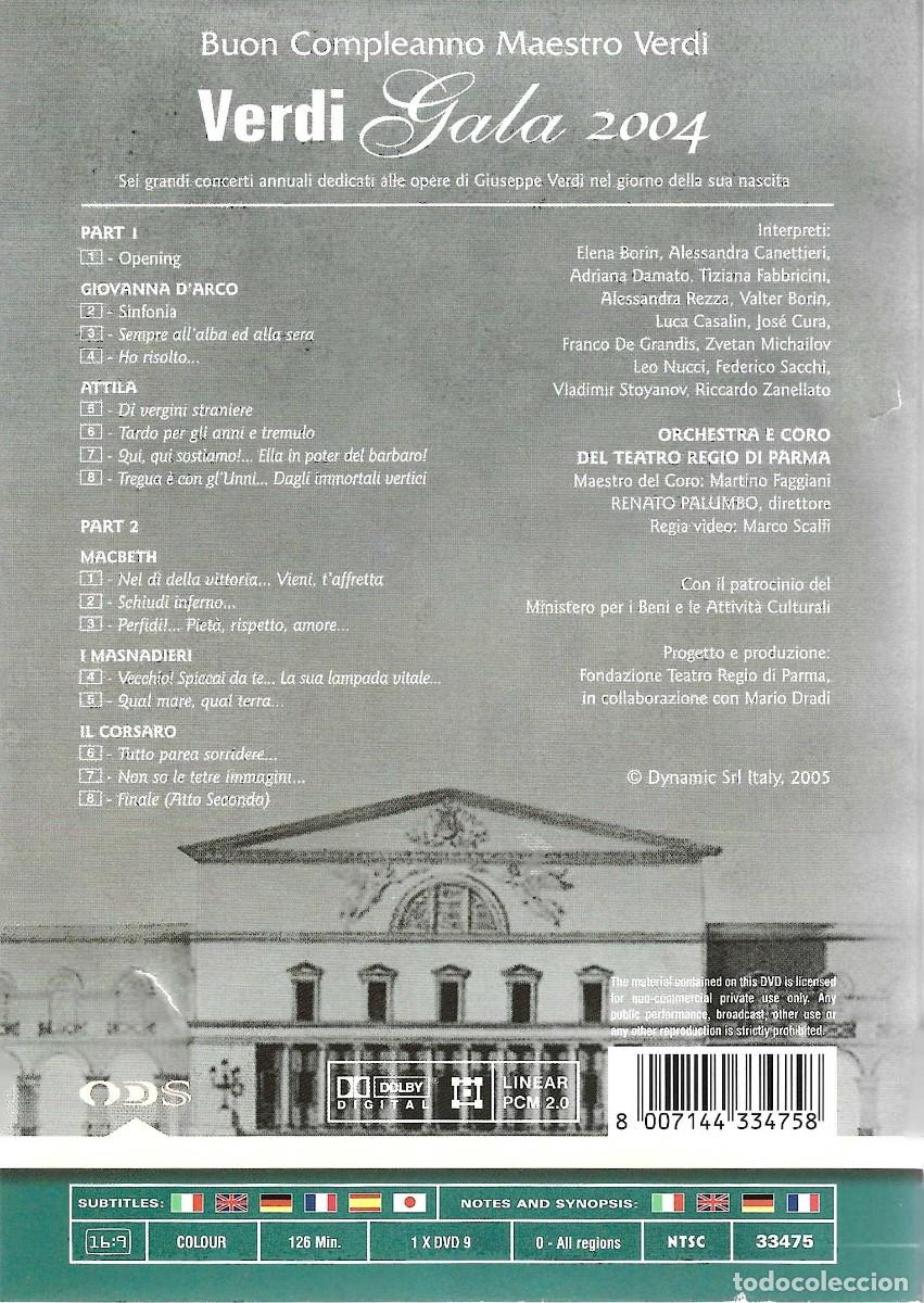 V&iacute;deos y DVD musicales: VERDI GALA 2004 (DVD &Oacute;PERA) - Foto 2