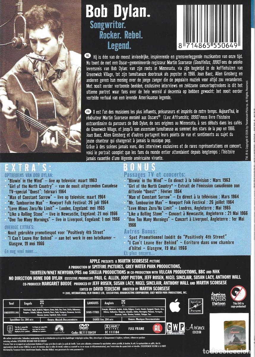 V&iacute;deos y DVD musicales: BOB DYLAN NO DIRECTION HOME - Foto 2