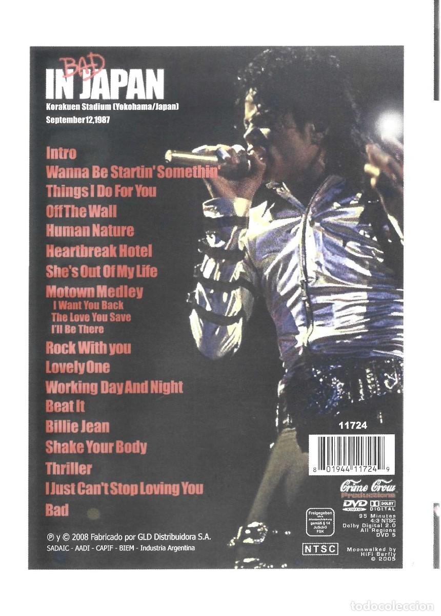 V&iacute;deos y DVD musicales: MICHAEL JACKSON &uml;BAD IN JAPAN&uml; - Foto 2