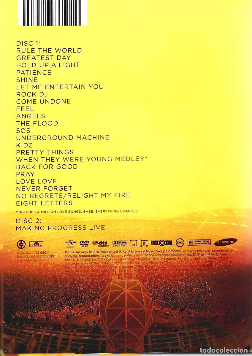 V&iacute;deos y DVD musicales: TAKE THAT PROGRESS LIVE ( 2DVD) - Foto 2