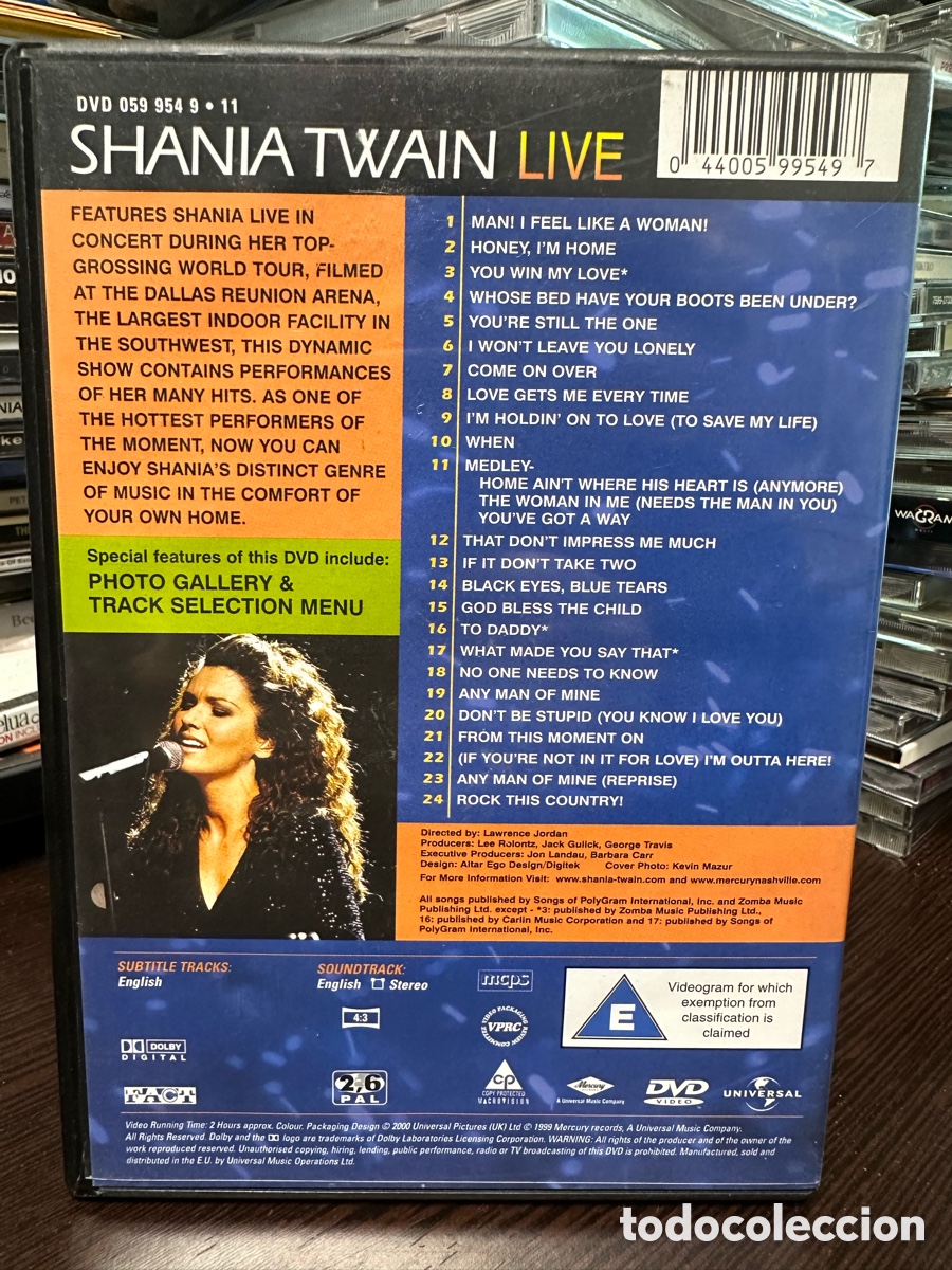 V&iacute;deos y DVD musicales: Shania Twain - Live (DVD) - Foto 2