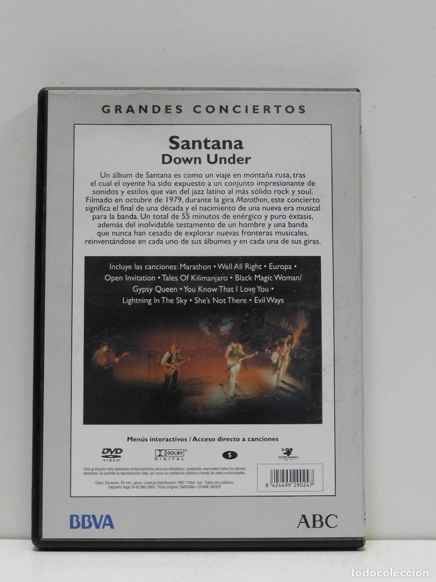 V&iacute;deos y DVD musicales: DISCO DVD. Santana &ndash; Down Under. - Foto 2