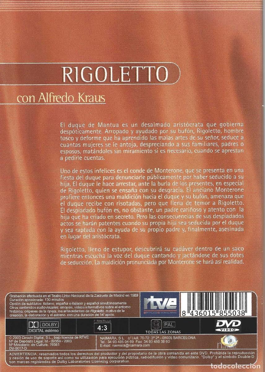 V&iacute;deos y DVD musicales: RIGOLETTO CON ALFREDO KRAUS - Foto 2