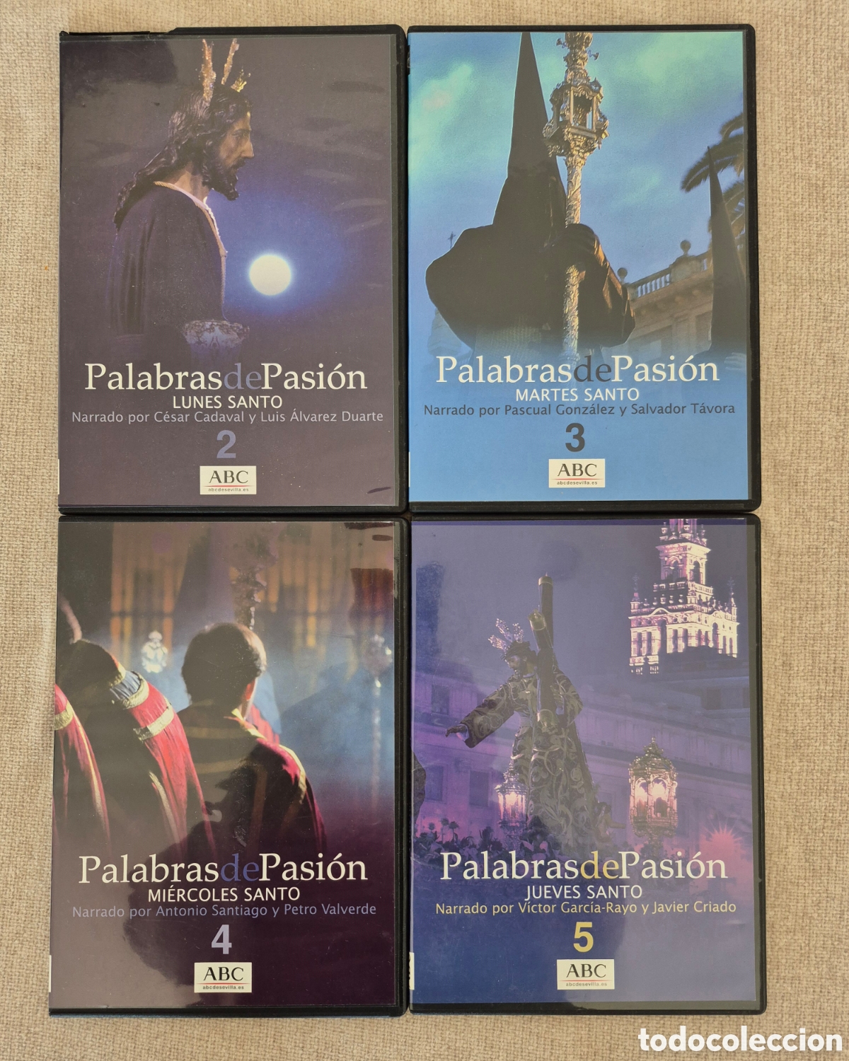 V&iacute;deos y DVD Musicales: Lote 4 DVDs Palabras de Pasi&oacute;n Sevilla
