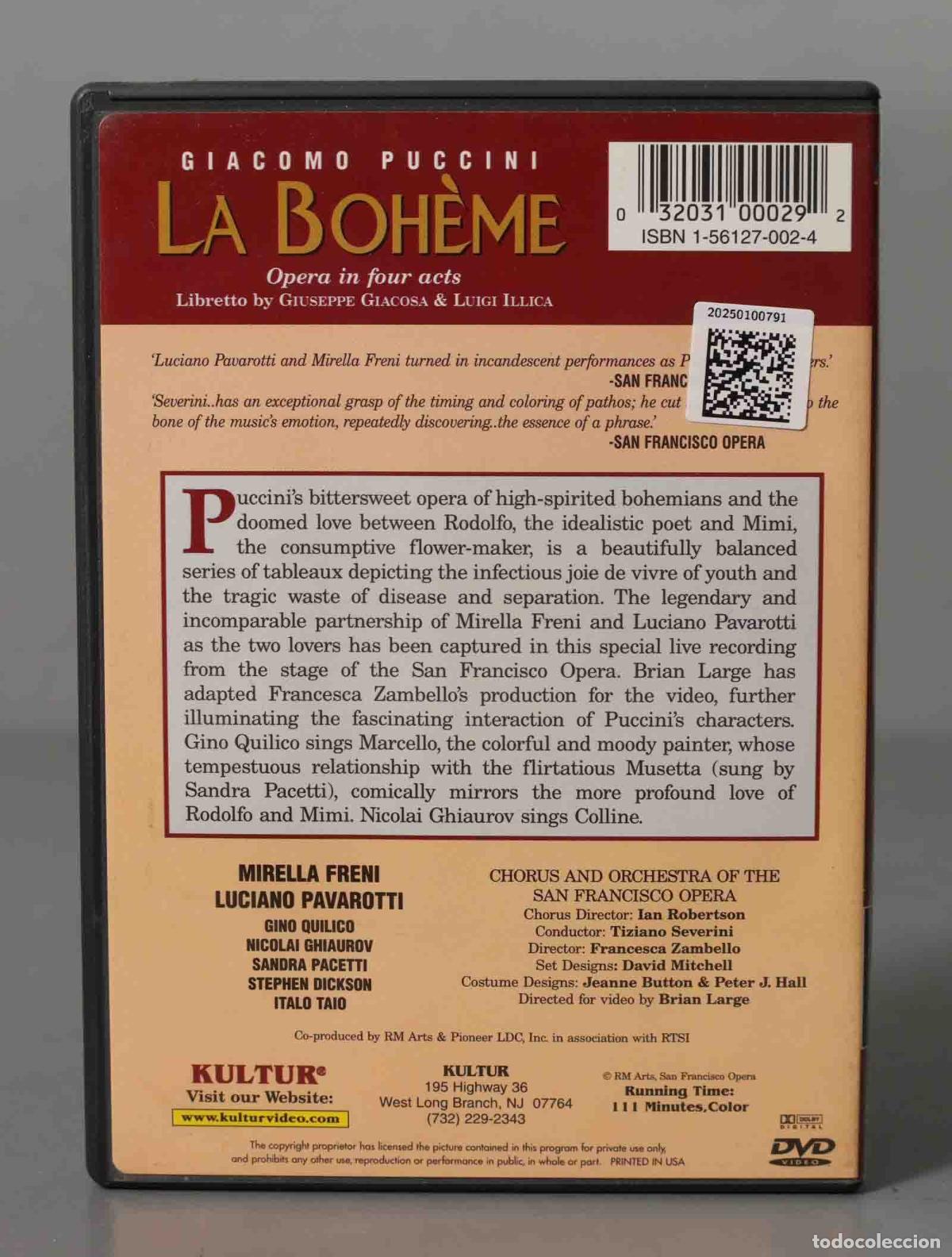 V&iacute;deos y DVD musicales: DVD. LA BOHEME PUCCINI. SEVERINI - Foto 2