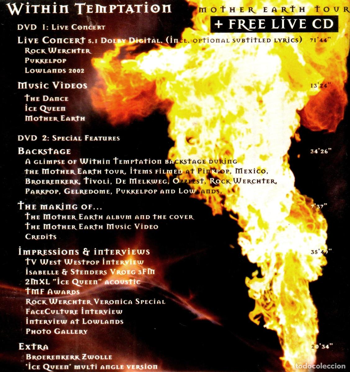 V&iacute;deos y DVD musicales: �R9075 - [2 DVD + CD]. WITHIN TEMPTATION. MOTHER EARTH TOUR. - Foto 5