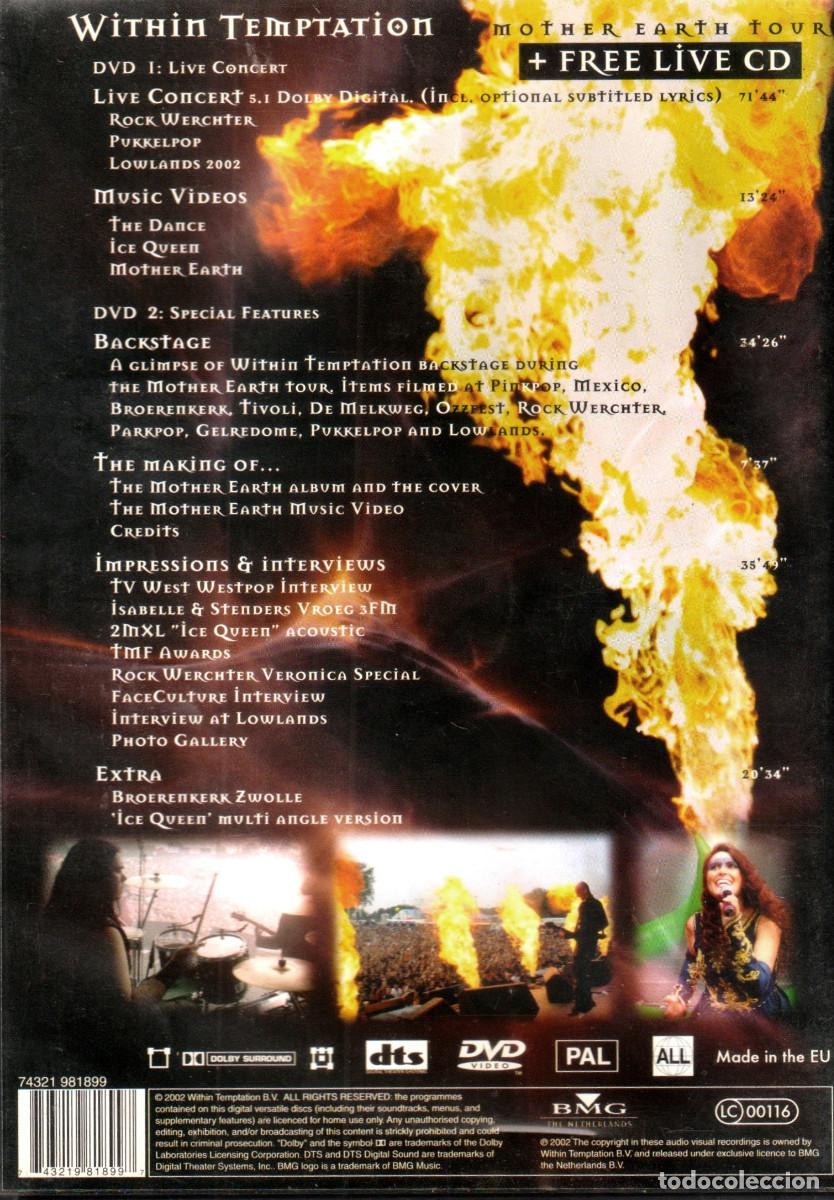 V&iacute;deos y DVD musicales: �R9075 - [2 DVD + CD]. WITHIN TEMPTATION. MOTHER EARTH TOUR. - Foto 7